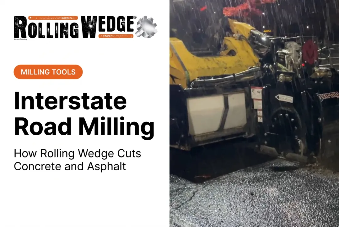 Interstate Road Milling: How Rolling Wedge Cuts Concrete and Asphalt