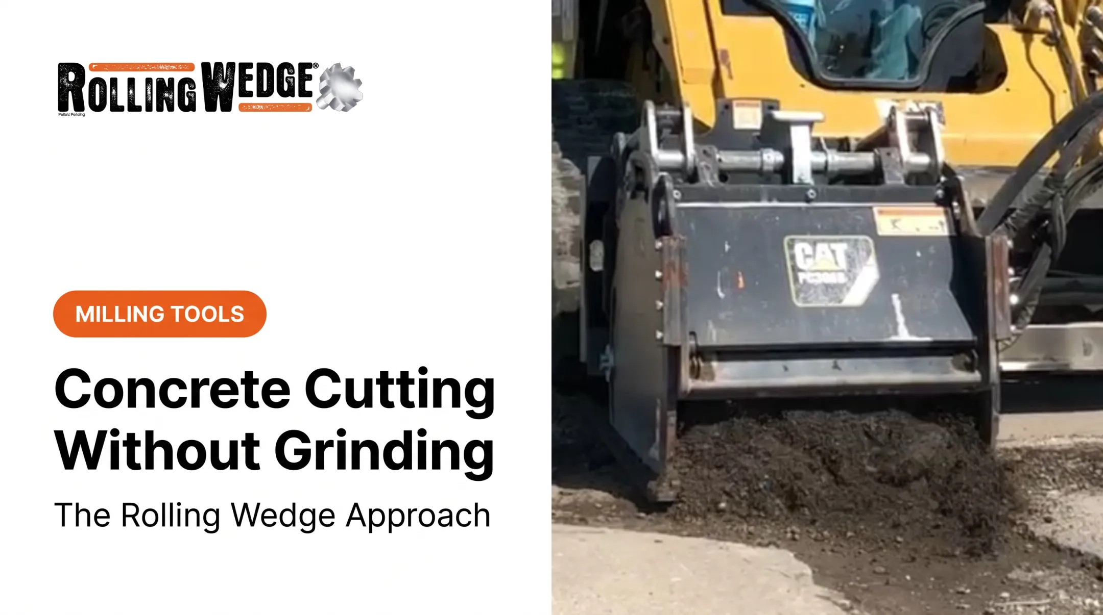Rolling Wedge Milling Tools cutting concrete without angle grinders