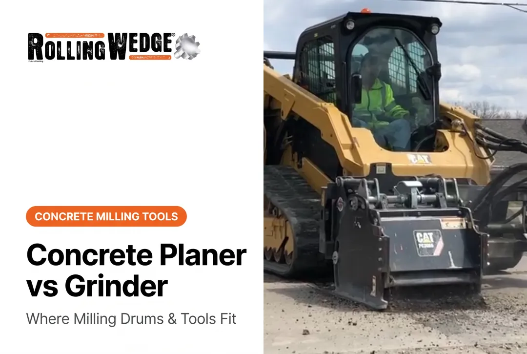 Concrete Planer vs Grinder: Where Milling Drums & Tools Fit