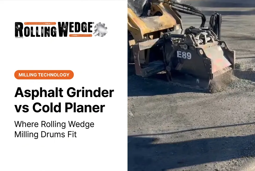 Asphalt Grinder vs Cold Planer: Where Rolling Wedge Milling Drums Fit