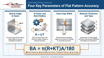 Key parameters affecting sheet metal flat pattern accuracy comparison chart