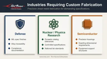 Defense semiconductor and nuclear research custom fabrication requirements comparison by industry