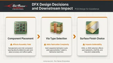 Three key PCB design decisions affecting fabrication and assembly yield and cost