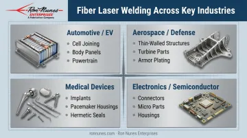 Fiber laser welding applications across automotive aerospace medical and electronics industries