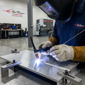 Aluminum welding in a fabrication shop