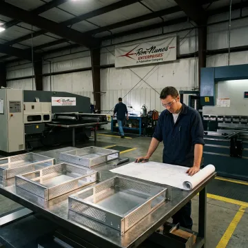 Precision metal fabrication shop floor
