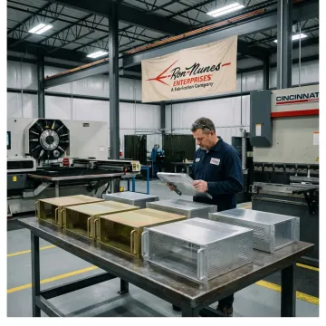Precision metal fabrication shop producing custom parts