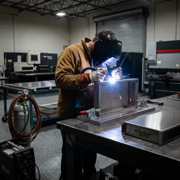 Stainless steel welding process in fabrication shop