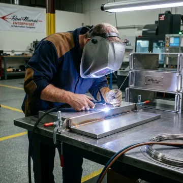 Stainless steel welding in fabrication shop