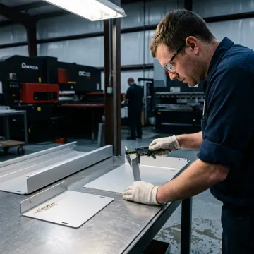 Inspecting laser-cut anodized aluminum parts
