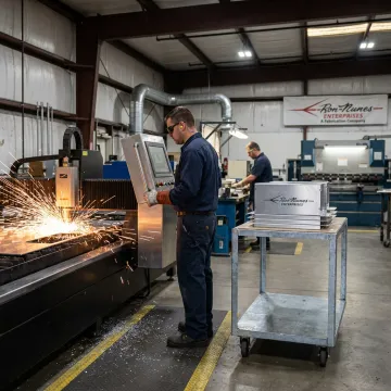 CNC metal fabrication shop