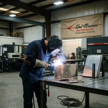 Industrial welding and metal fabrication shop