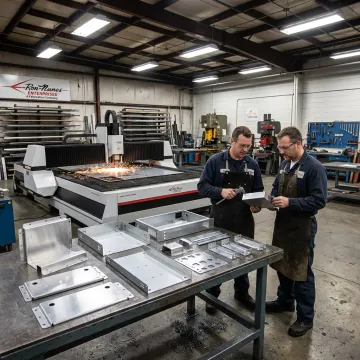 Precision metal fabrication shop floor
