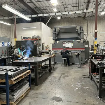 Precision metal fabrication shop