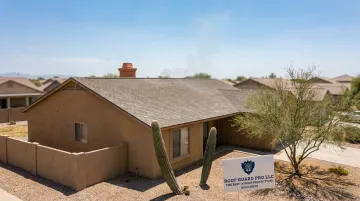 Phoenix Arizona rooftop under intense summer sun showing heat and UV exposure effects