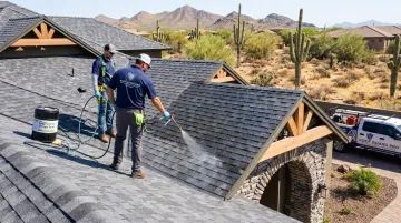 GoNano Shingle Saver nanotechnology coating application on Arizona residential roof