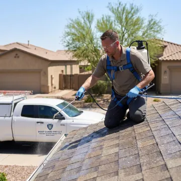 Asphalt shingle roof rejuvenation on a residential home