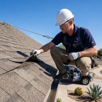 Protected asphalt shingle roof in Arizona