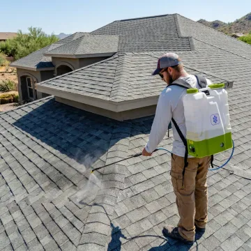 Roof preservation treatment on shingled home