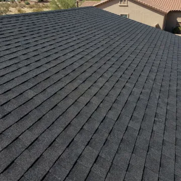 Protected shingled residential roof