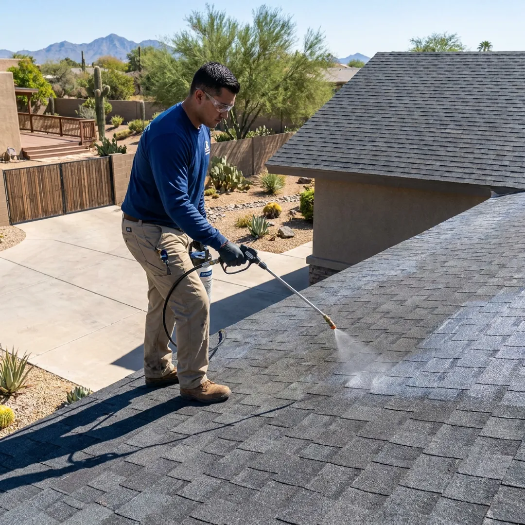 Protective coating applied to Mesa roof and exterior surfaces