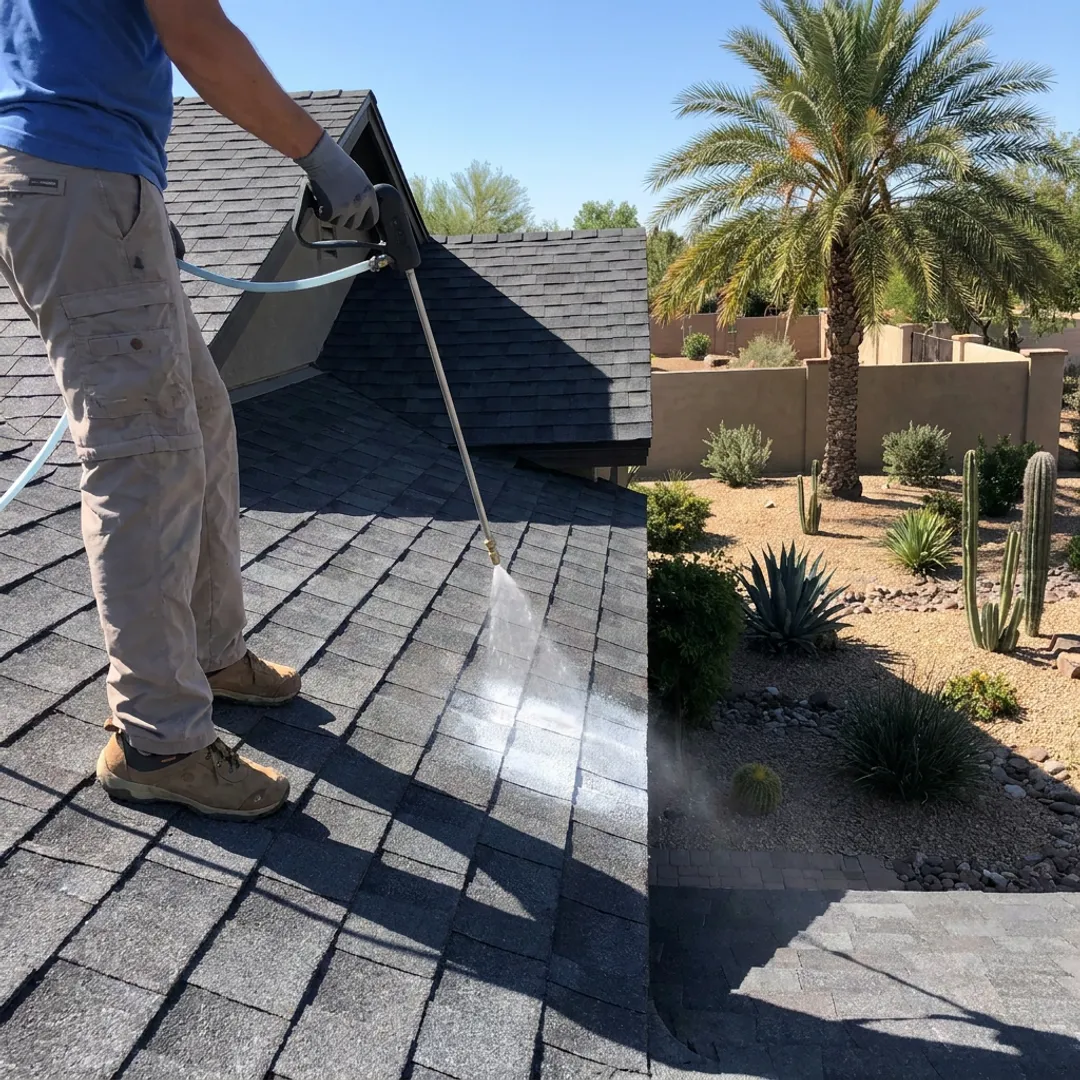 Asphalt shingle roof coating service