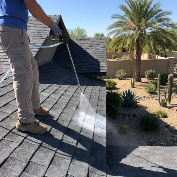 Asphalt shingle roof coating service