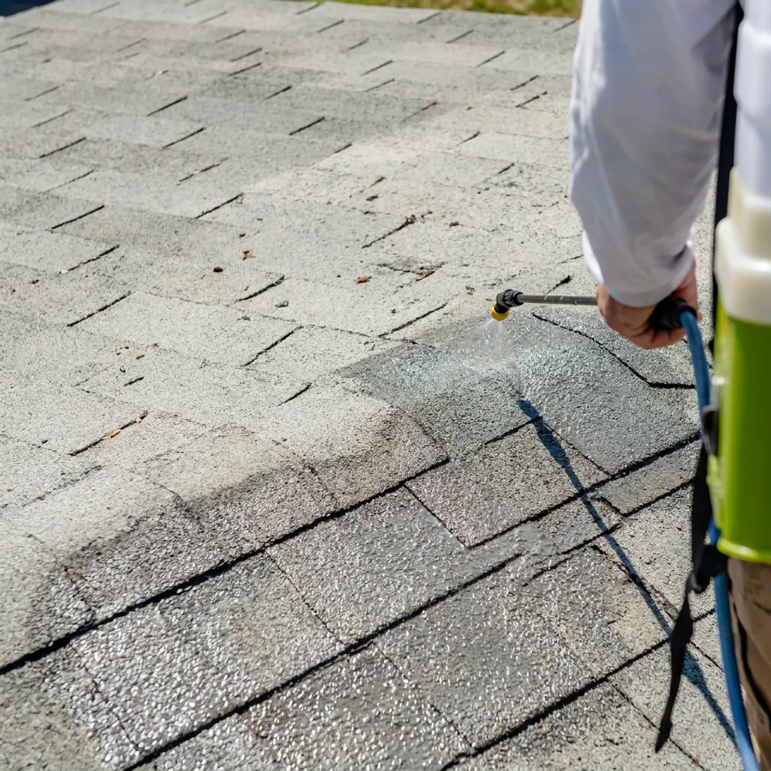 Nano roof coating on asphalt shingles
