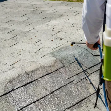 Nano roof coating on asphalt shingles