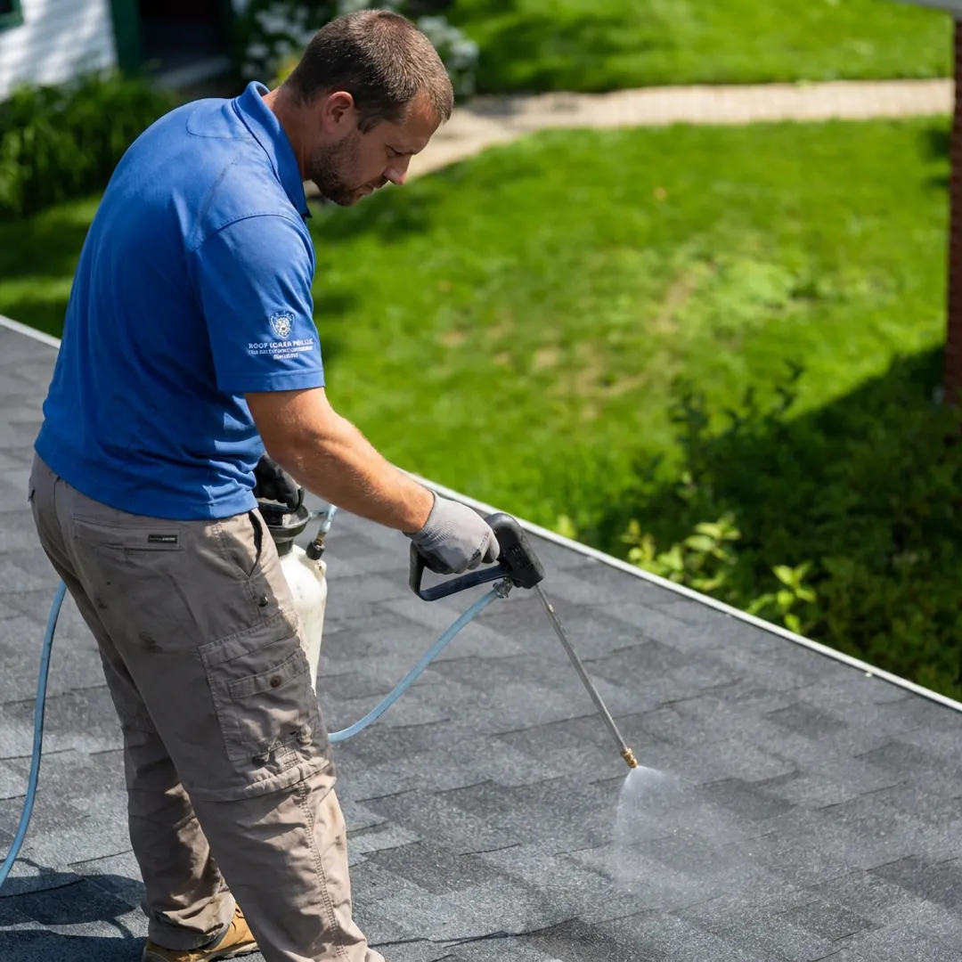 Asphalt shingle roof rejuvenation treatment
