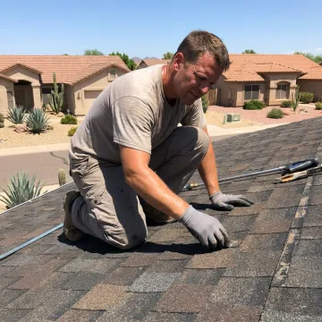 Roof renewal inspection on shingle roof