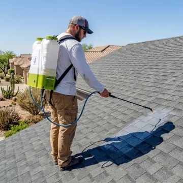 GoNano coating applied to shingle roof