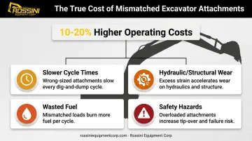 Hidden costs of choosing wrong excavator attachment on jobsite