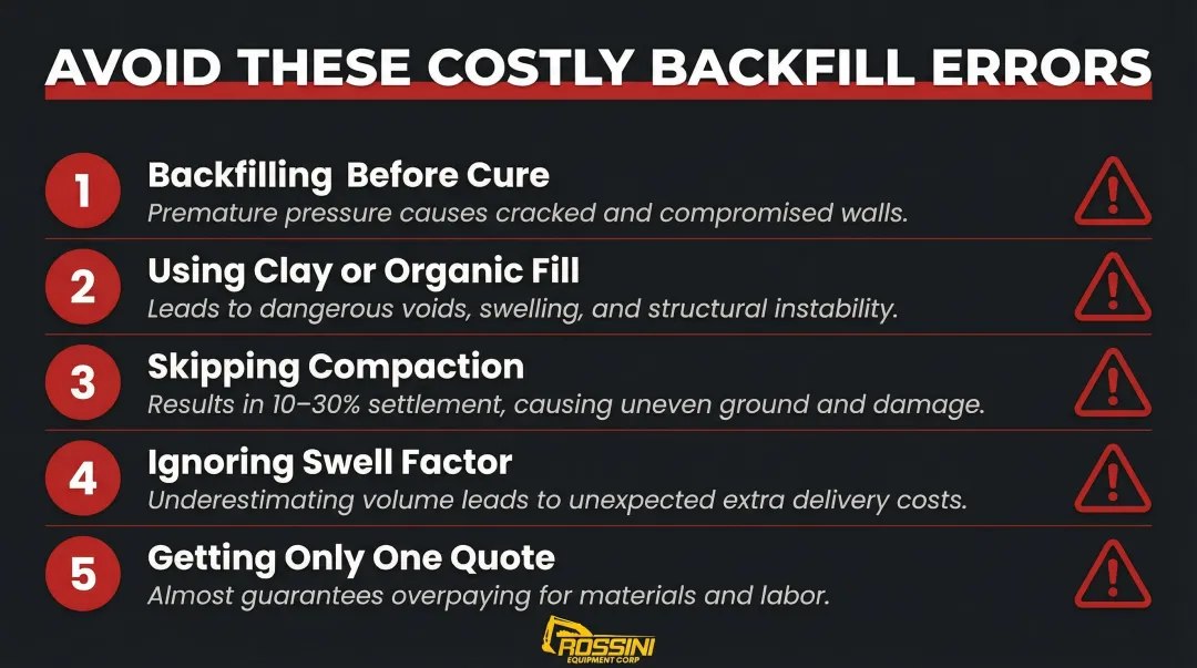Five common foundation backfill mistakes that inflate project costs and cause structural damage
