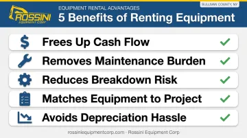 Five key benefits of renting versus buying heavy equipment