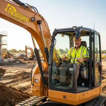 Construction equipment operator using excavator for site preparation work in Sullivan County NY