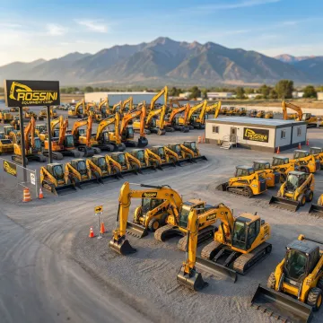 Heavy construction equipment including excavators and skid steers at a job site in Monticello NY