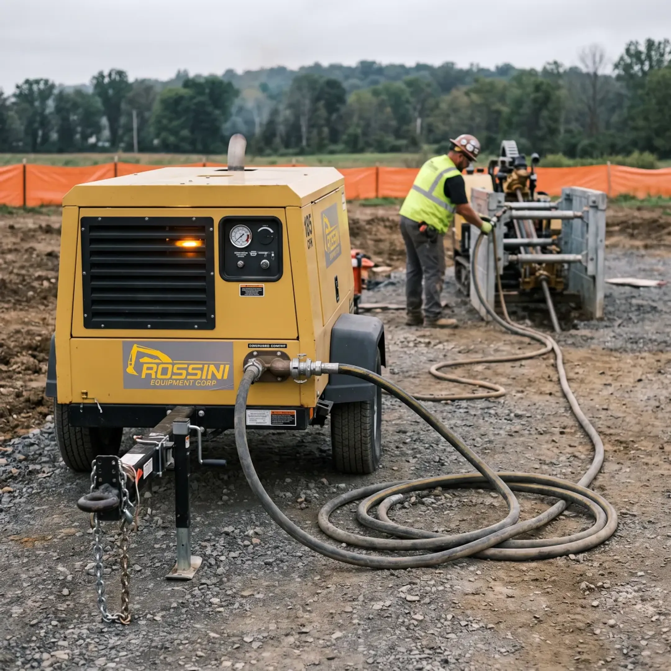 185 CFM Diesel Air Compressors for Rent