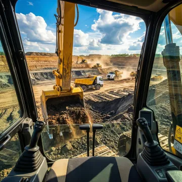Heavy construction excavator on a Bloomingburg job site in Sullivan County NY