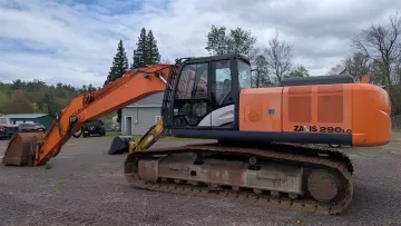 Excavator on municipal public works project