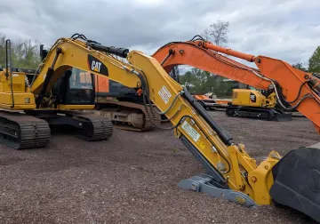 Excavator at a construction site