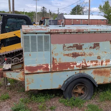Heavy equipment delivered to construction jobsite