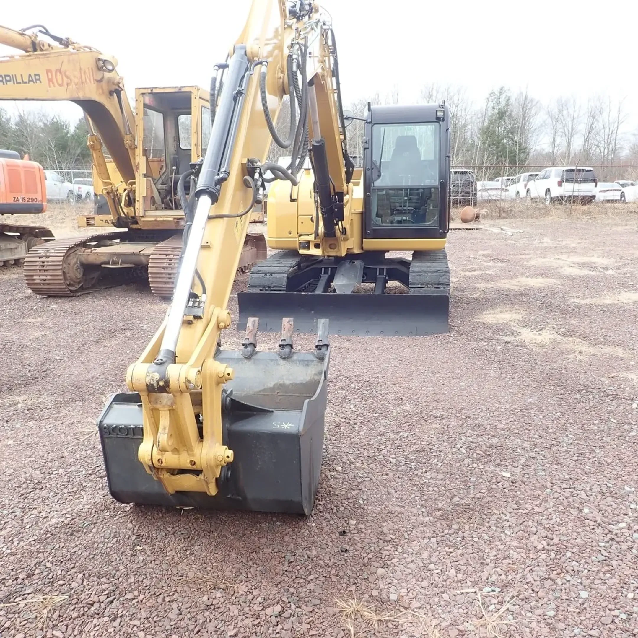 Earthmoving machine performing foundation dig on a Sullivan County construction site