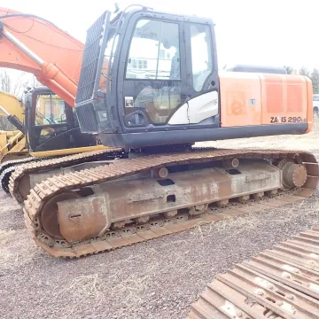 Well-maintained excavator performing precision digging work on a construction site