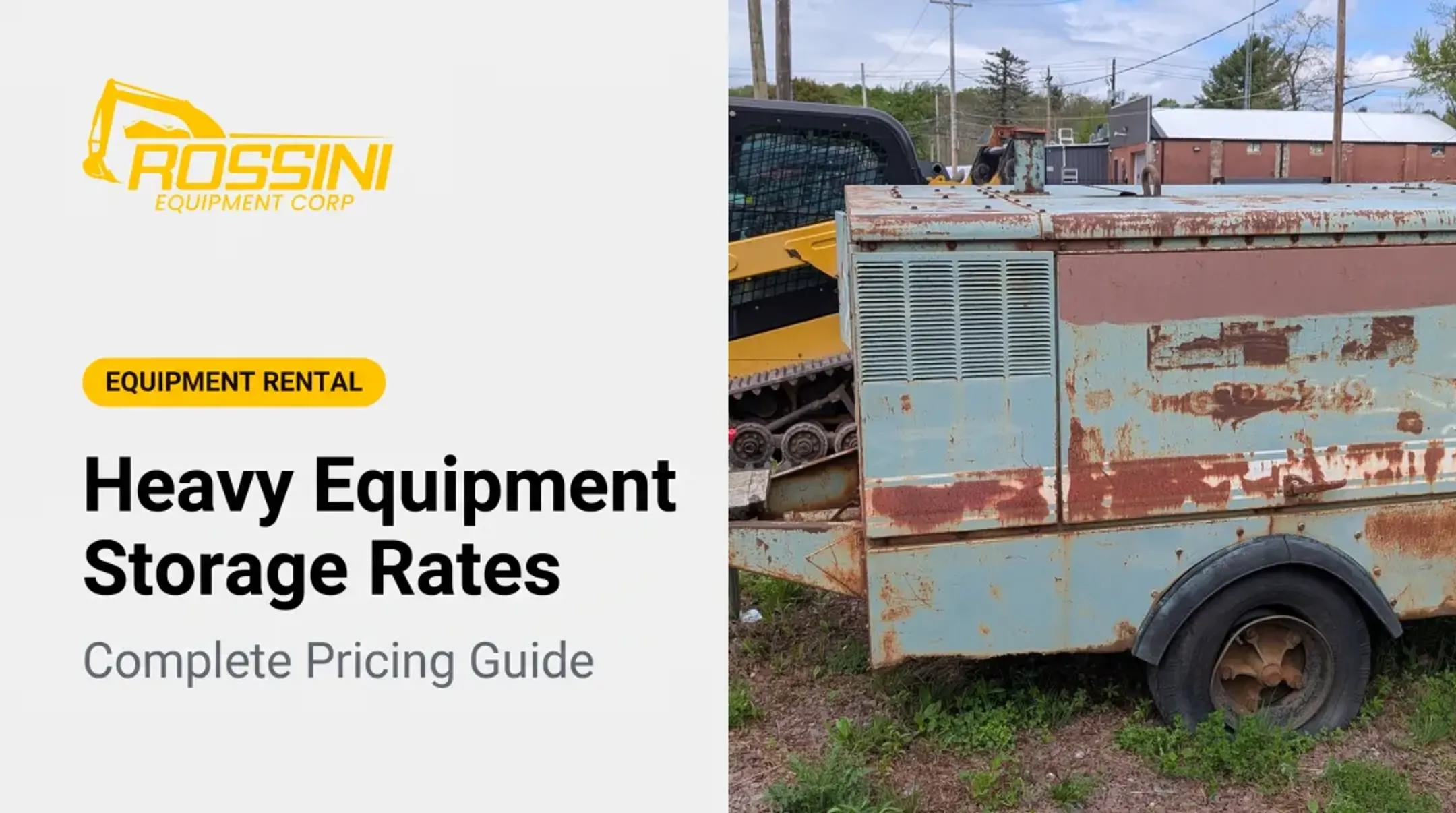 Heavy Equipment Storage Rates: Complete Pricing Guide