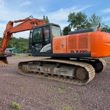 Heavy equipment rental machines on a construction site
