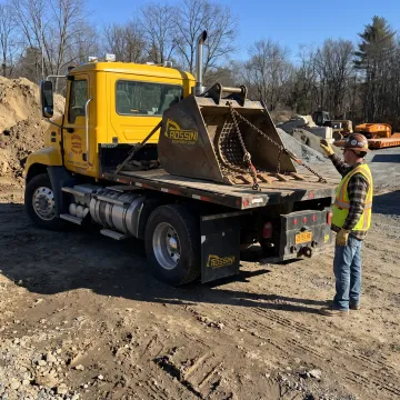Screening bucket delivered to a jobsite