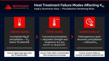 Three A356-T6 heat treatment failure modes and their effect on KIC infographic