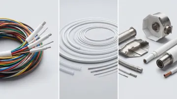 Industrial PTFE-coated medical wire cable insulation and aerospace component applications