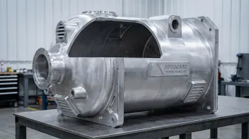 Rotocast Technologies aluminum cast rotational mold showing uniform wall construction